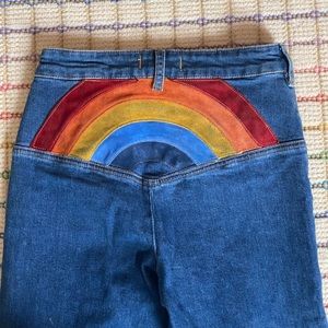 SOMEWHERE OVER THE RAINBOW FLARE JEANS WE THE FREE FREE PEOPLE: size 26